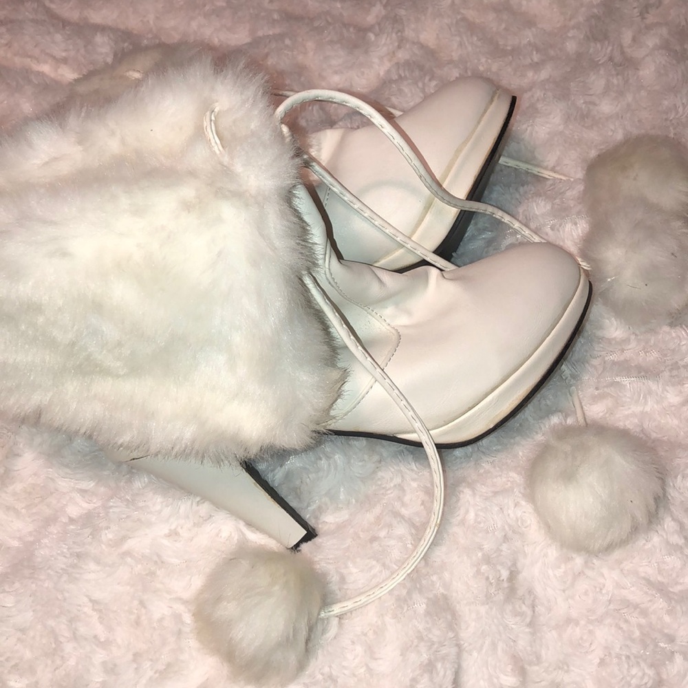 White Fur Boots